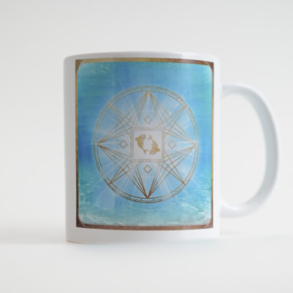 08 – Energie-Tasse Erzengel Aquariel; 8. Farbstrahl: aquamarin
