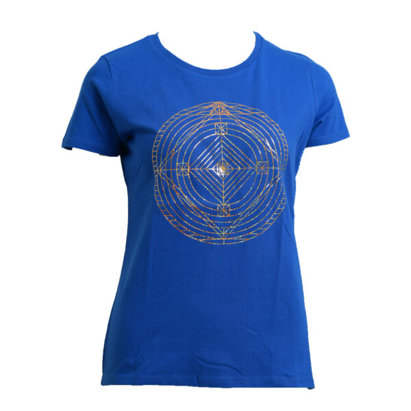 Energie-Shirt mit liegender Acht Erzengel Michael 1. Farbstrahl: saphirblau