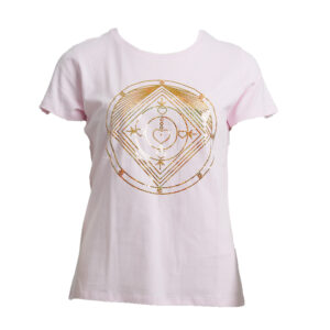 Energie-Shirt mit liegender Acht Erzengel Chamuel 3. Farbstrahl: rosa