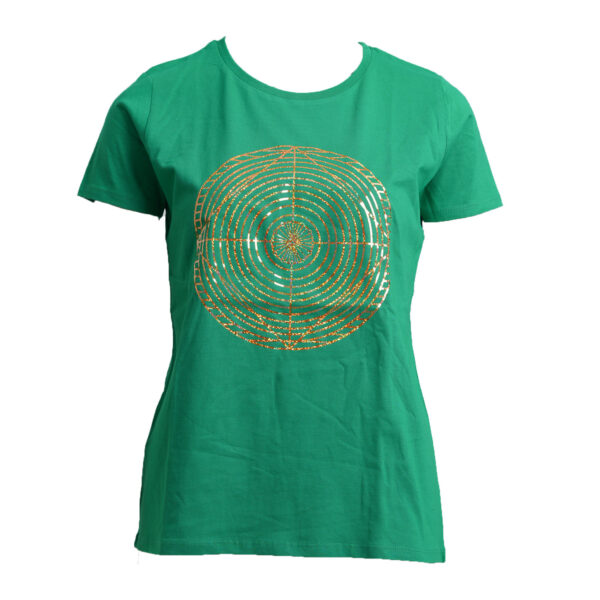 Energie-Shirt mit liegender Acht Erzengel Raphael 5. Farbstrahl: smaragdgrün