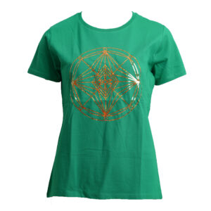 Energie-Shirt mit liegender Acht Meister Hilarion 5. Farbstrahl: smaragdgrün