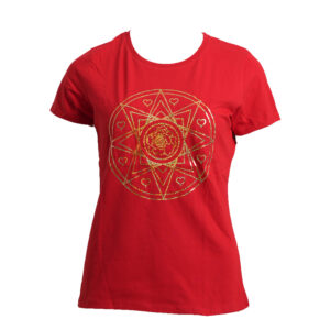 Energie-Shirt mit liegender Acht Meisterin Nada 6. Farbstrahl: rubinrot
