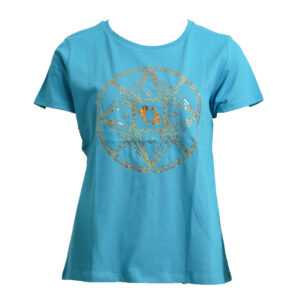 Energie-Shirt mit liegender Acht Erzengel Aquariel 8. Farbstrahl: aquamarin