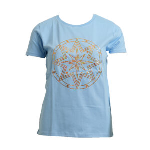 Energie-Shirt mit liegender Acht Erzengel Haniel Farbstrahl: hellblau-türkis