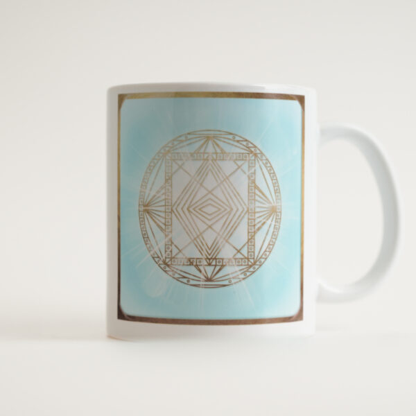 12 – Energie-Tasse Erzengel Omniel, 12. Farbstrahl: opal-pfirsich-türkis