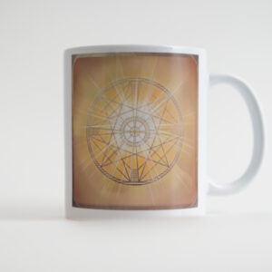 00 – Energie-Tasse Erzengel Sandalphon, gold-koralle