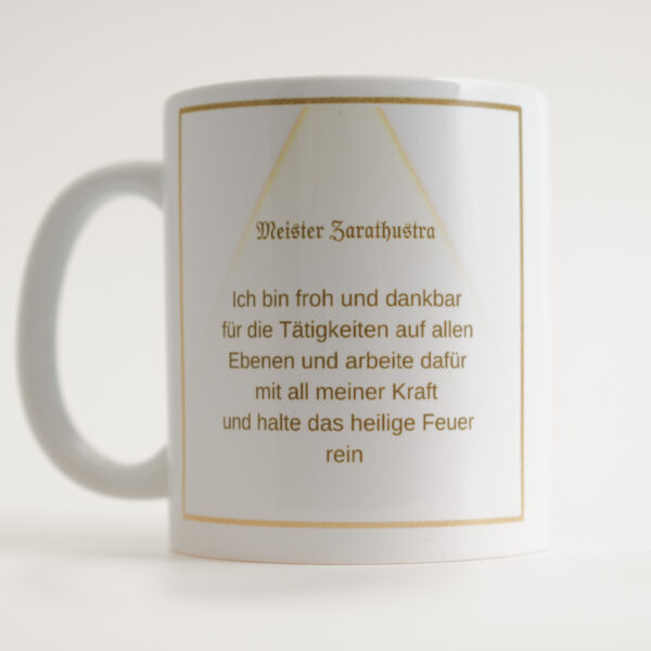 00 – Energie-Tasse Meister Zarathustra; kristallin-gold – Bild 2