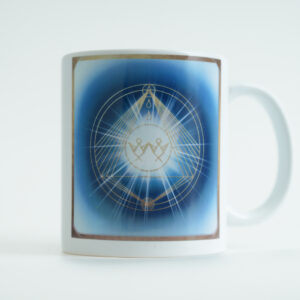 00 – Energie-Tasse Mutter Maria und Erzengel Gabriel; perlmutt-weiß